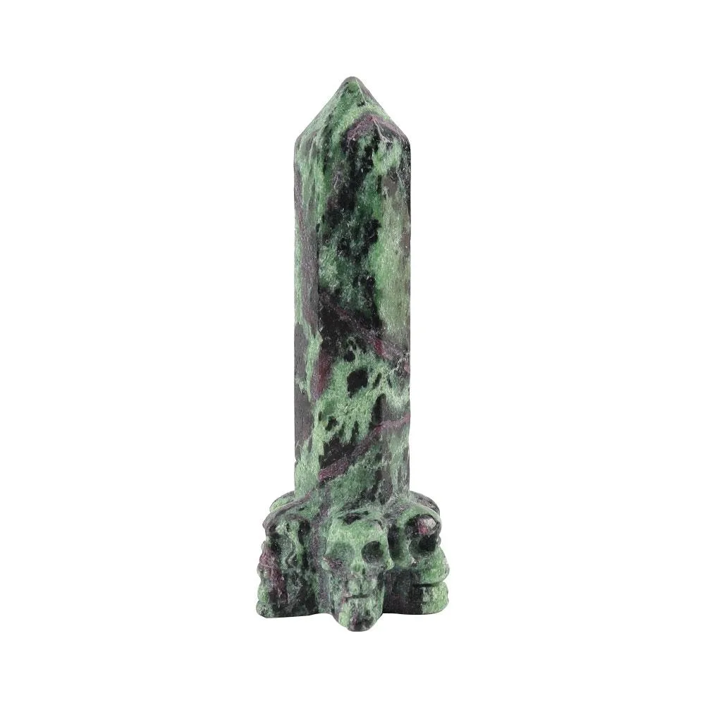 Ruby In Zoisite Towers Points Bulk with Skulls Deocr Base Best Crystal Wholesalers