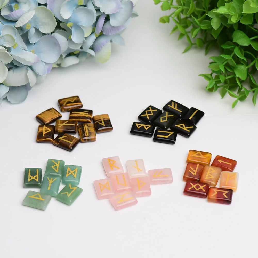 Runes Crystal Palm Stone Bulk Best Crystal Wholesalers Rose Quartz Tiger's Eye Green Aventurine Black Obsidian Carnelian