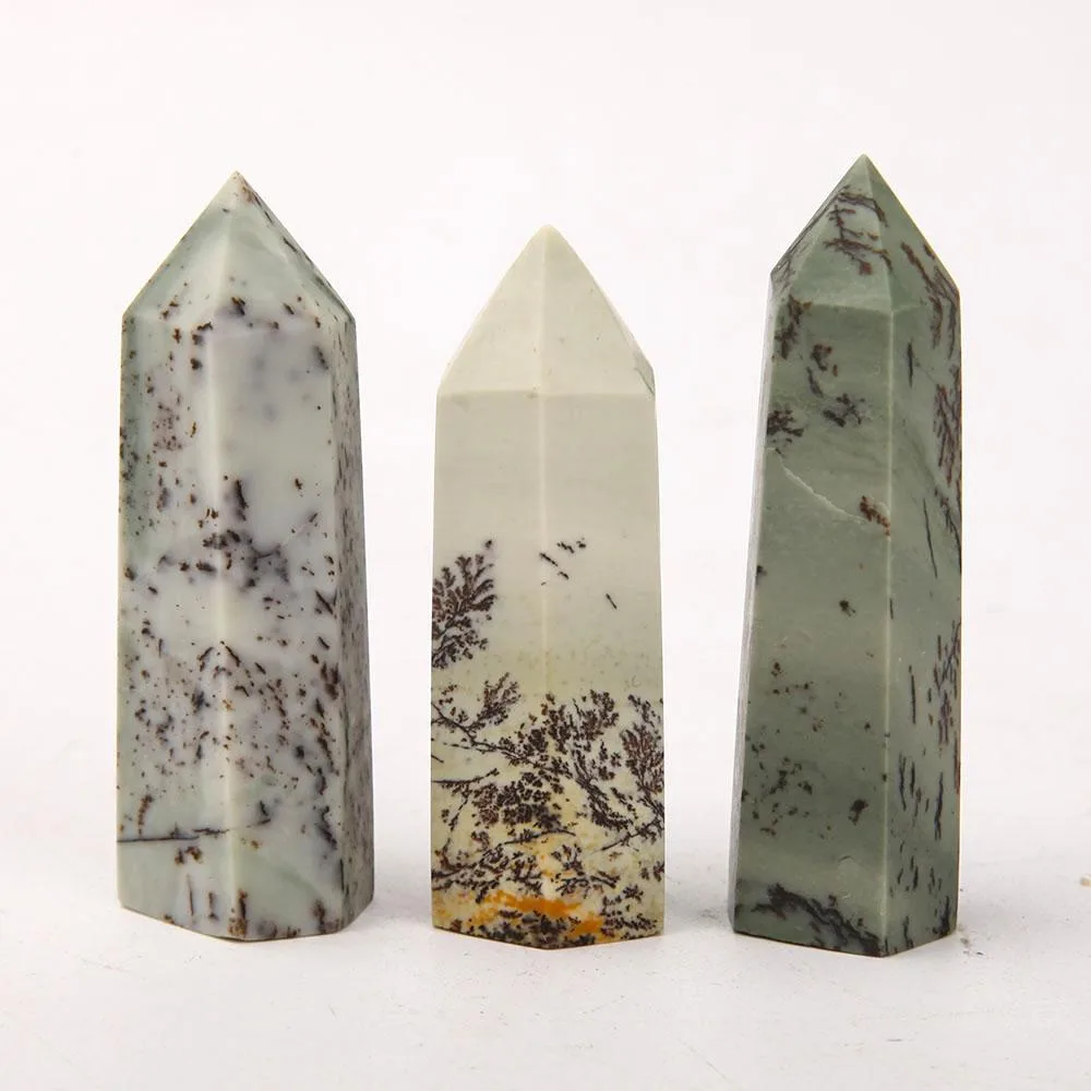 Set of 3 Flower Jade Towers Points Bulk Best Crystal Wholesalers