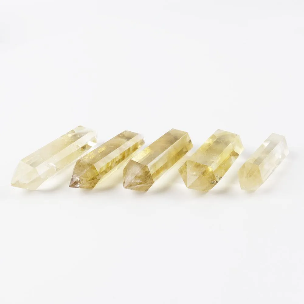 Set of 5 Citrine Crystal DT Towers Points Bulk Best Crystal Wholesalers