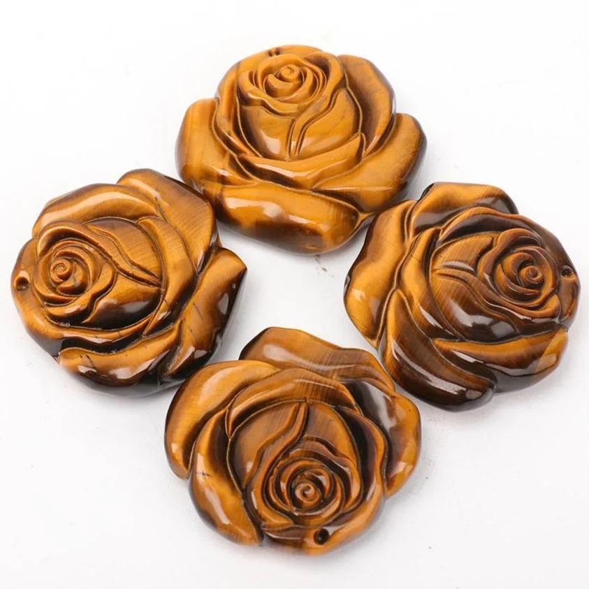 Tiger Eye Rose Flower Carvings Plants Bulk Best Crystal Wholesalers