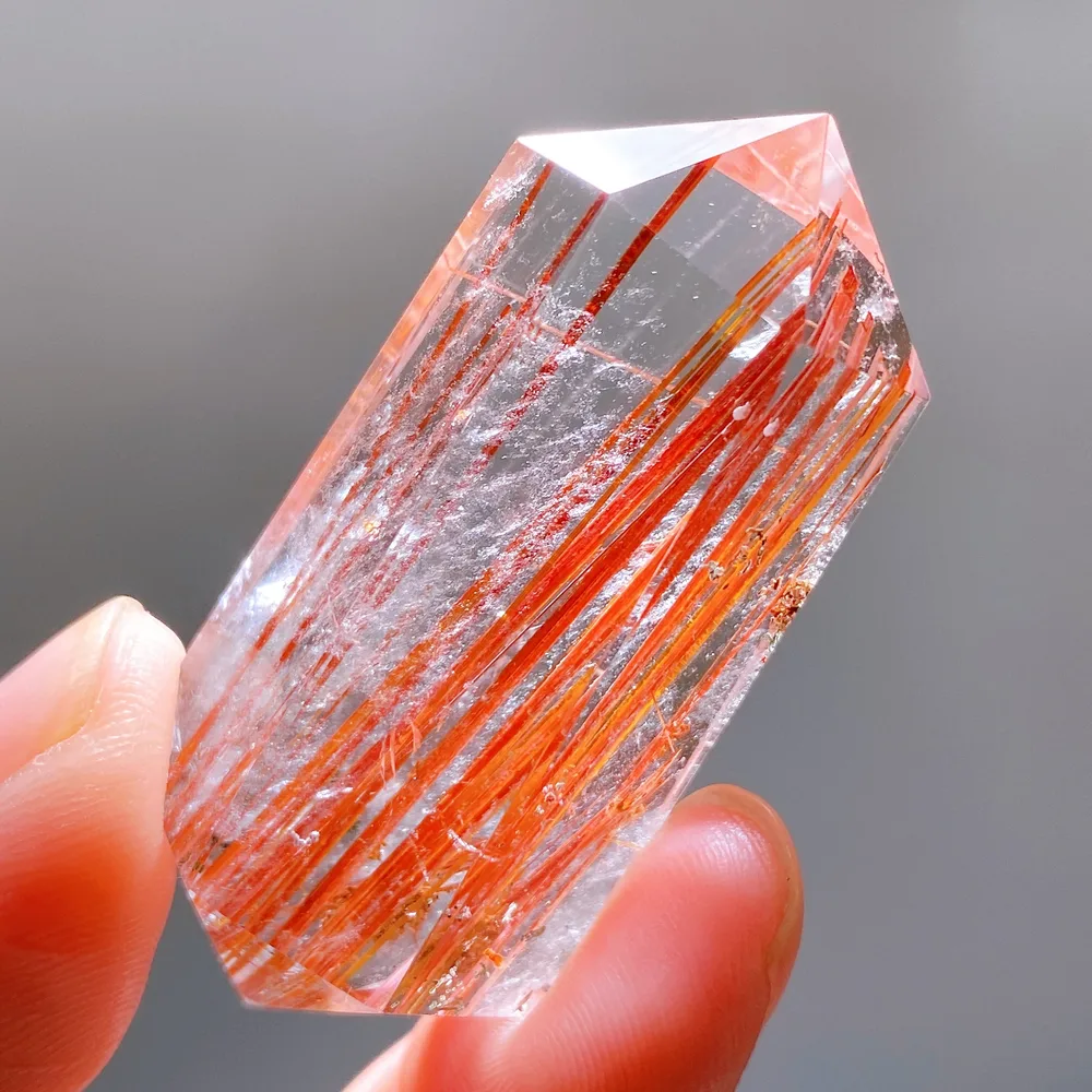 Unique Red Rutilated Quartz DT Point Crystal Healing Bulk Wholesale