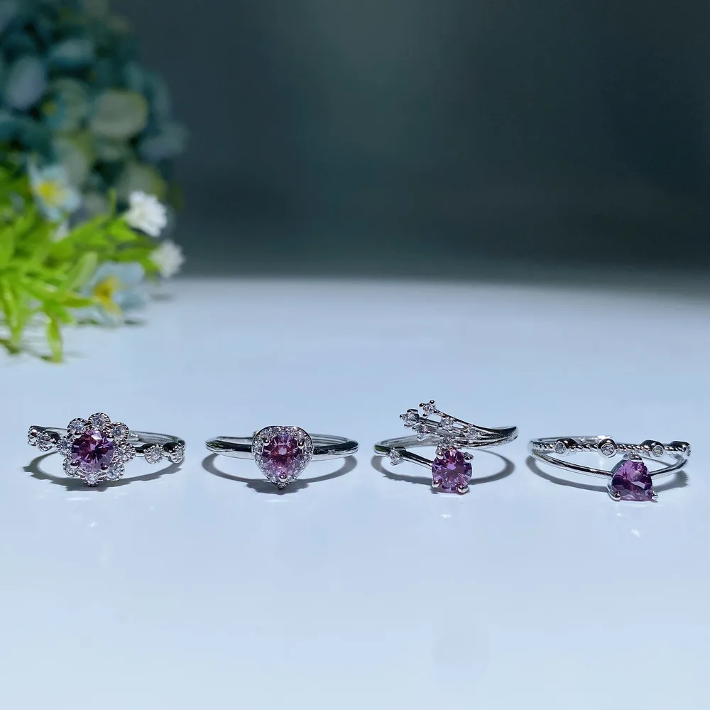 White Cooper Alexanderite Ring Crystal Healing Bulk Wholesale